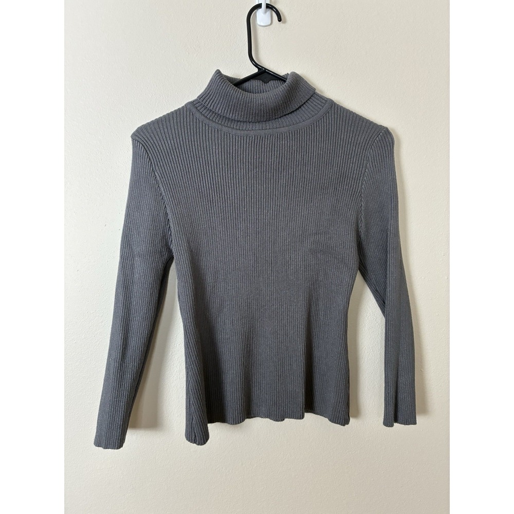 Jon‎ and Anna Grey Turtleneck Sweater Size Small (C11)
